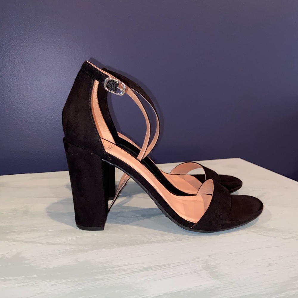 Classic Black Strappy Heels